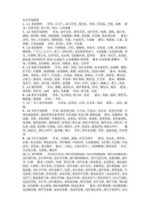 亚热带植物