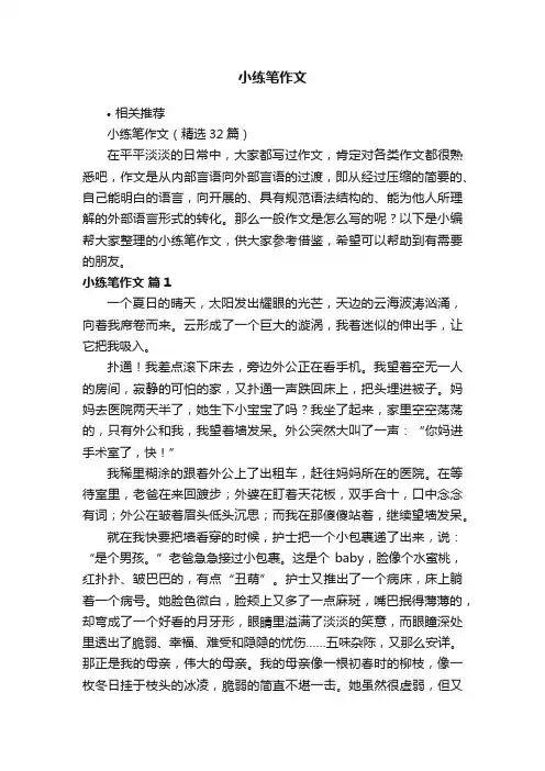 小练笔作文