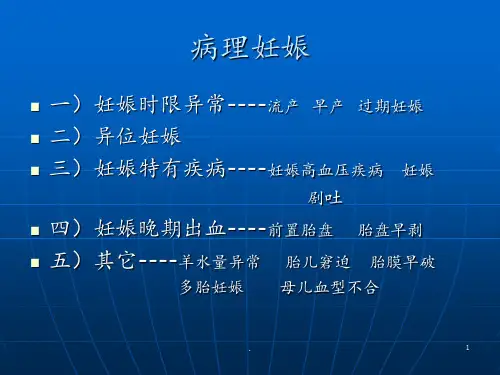 病理妊娠PPT课件
