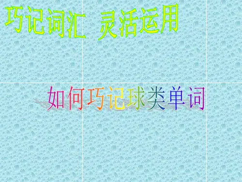 巧记球类单词