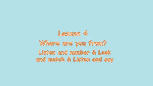 科普版英语四下_Lesson 4 第四课时精品课件