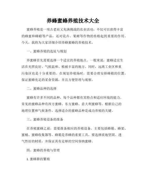 养蜂蜜蜂养殖技术大全