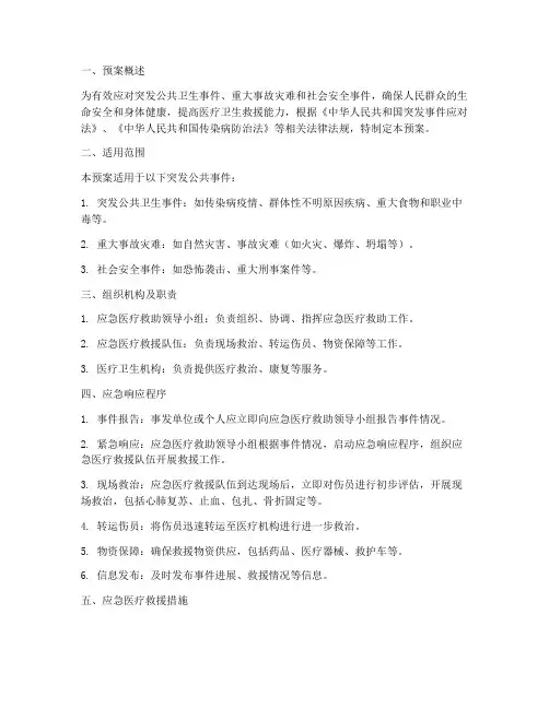 应急医疗救助预案