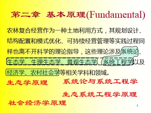 农林复合的基本原理总结课件