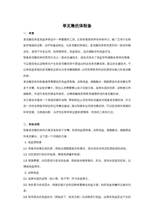 单克隆抗体制备