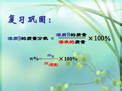 人教版高一化学 物质的量浓度教学 PPT课件 图文