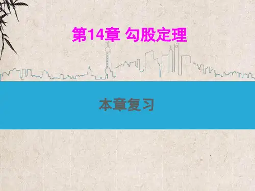 桃城区一中八年级数学上册第14章勾股定理本章复习课件新版华东师大版