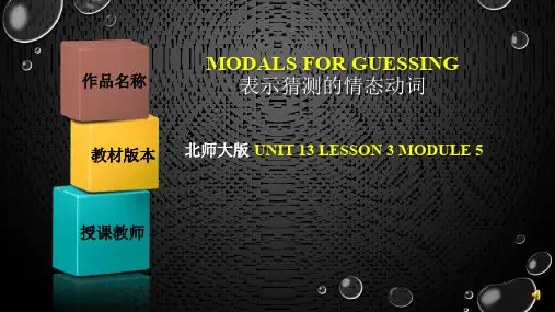 北师大英语必修5Unit13Lesson3