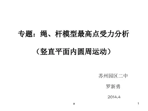 微课：绳杆模型圆周运动最高点分析(罗新勇)