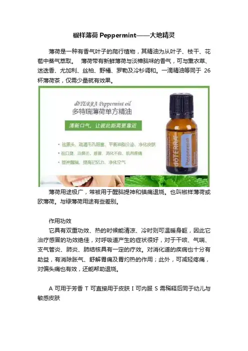 椒样薄荷Peppermint——大地精灵