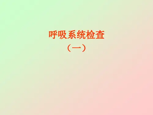 兽医课件-呼吸系统检查(1)