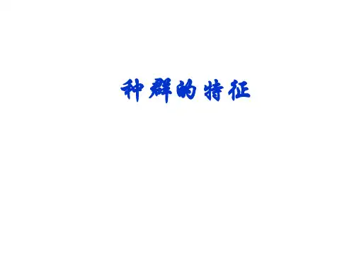 种群的特征  课件