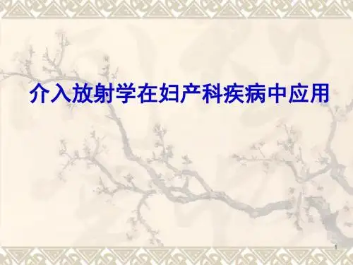 妇产科大出血的介入治疗ppt课件