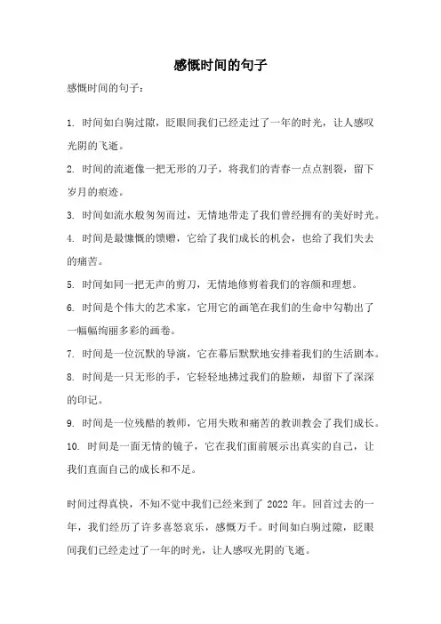 感慨时间的句子