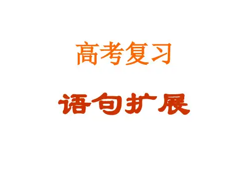 高考复习语句扩展PPT课件(精美版)5