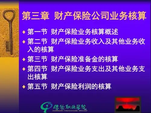 财产保险公司业务核算 -