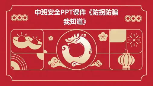 中班安全PPT课件《防拐防骗我知道》