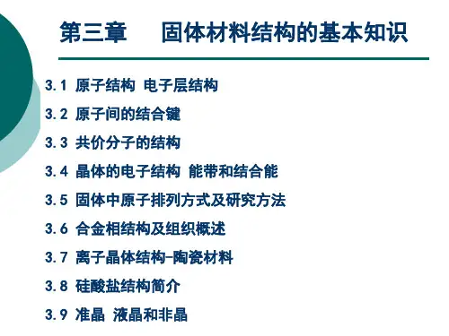 原子结构和晶体结构