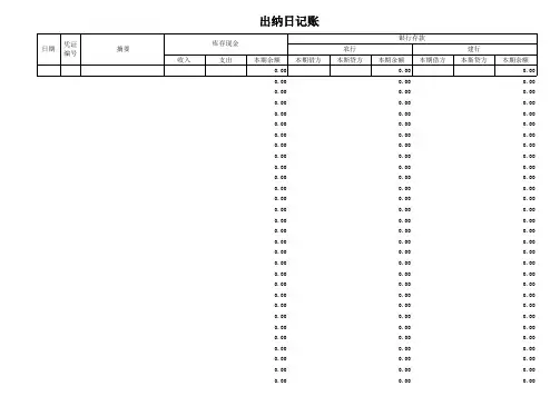 出纳日记账电子版--
