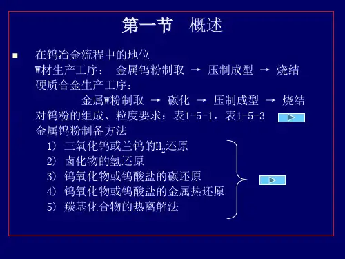精选金属钨粉的生产知识