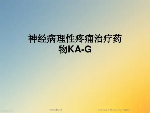 神经病理性疼痛治疗药物KAG