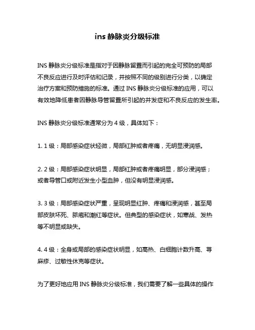 ins静脉炎分级标准