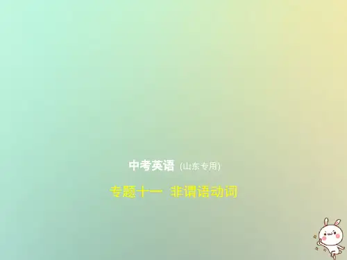 山东专用2019年中考英语复习专题十一非谓语动词试卷部分含18年中考真题精解精析课件20180906456