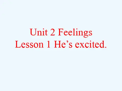 五年级英语上册Unit2Lesson1Hesexcited课件鲁科版