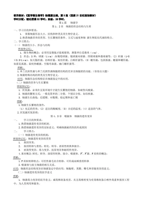 医学微生物 第五版  陆德源