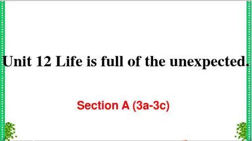 人教版英语九年级下册Unit 12 Section A (3a-3c)