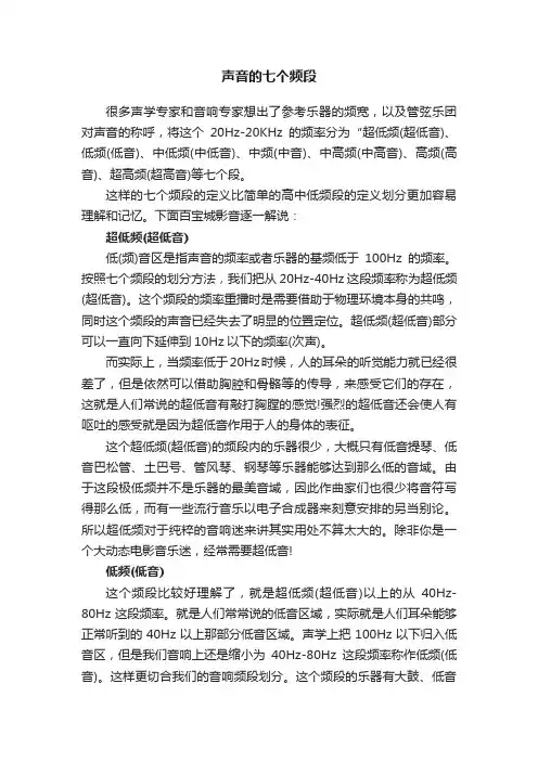 声音的七个频段