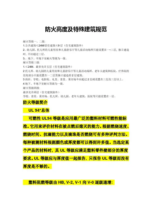 民用建筑防火规范