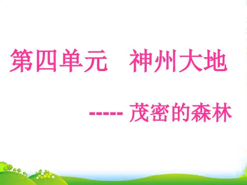 八年级音乐下册 茂密的森林课件