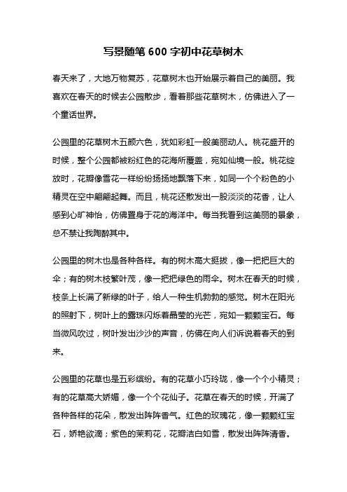 写景随笔600字初中花草树木