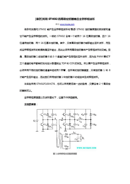 原创STM32生成全桥移相波形