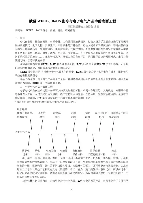 欧盟、WEEE、及ROHS指令与表面工程