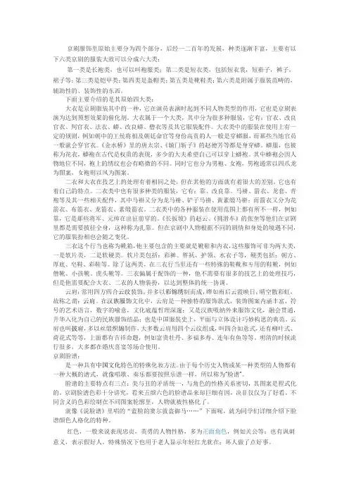 京剧服装脸谱