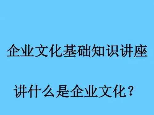 企业文化基础知识讲座(PPT49张)
