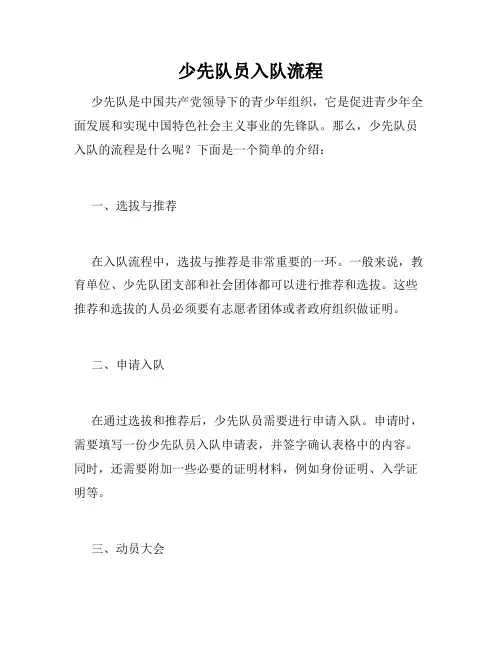少先队员入队流程