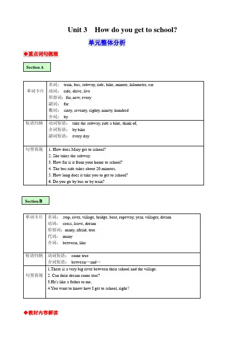 七年级英语下册Unit 3 How do you get to school (4)