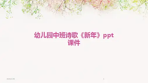 幼儿园中班诗歌《新年》ppt课件(2024)
