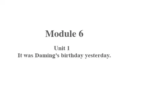 六年级英语下册(外研版三起)Module 6 Unit 1 课件