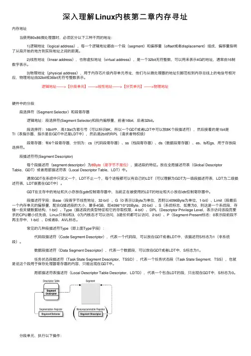 深入理解Linux内核第二章内存寻址