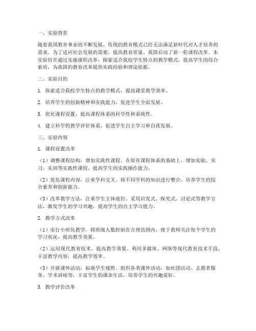 课改实验报告