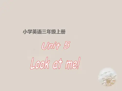 三年级上英语课件-Unit 3 Look at me-人教(PEP)