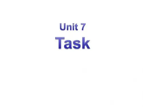 牛津译林版八年级上Unit7 Seasons Task课件(共14张PPT)
