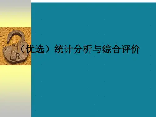 (优选)统计分析与综合评价