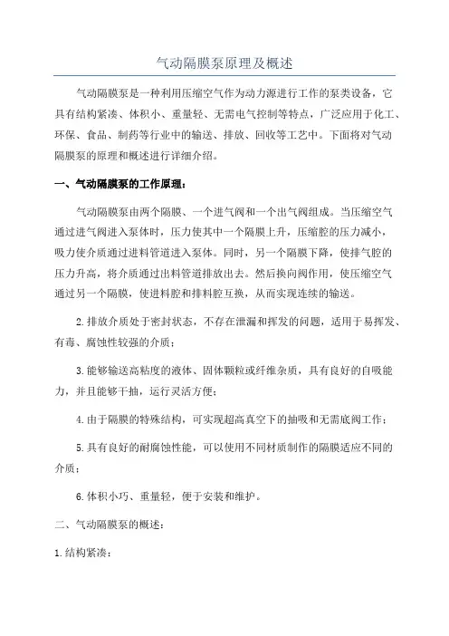 气动隔膜泵原理及概述