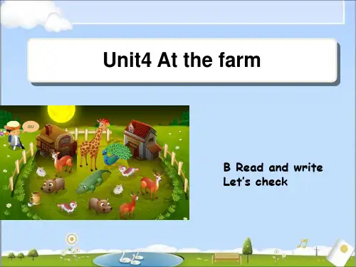 人教版PEP英语四年级下册Unit4 At the farm__Read__and__write教学课件等