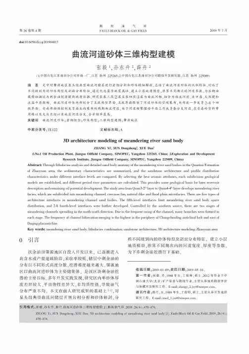 曲流河道砂体三维构型建模